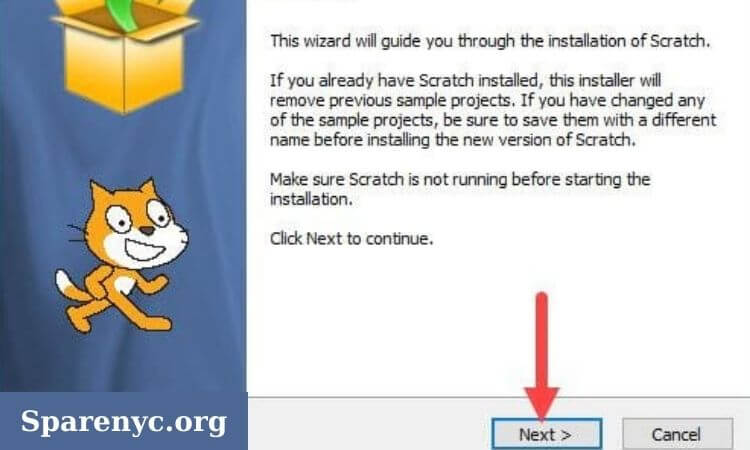 Bạn nhấn đúp vào “Scratch” để thực hiện việc cài đặt