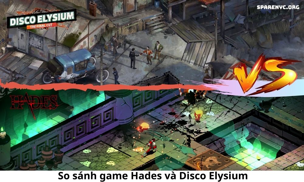 So sánh game Hades và Disco Elysium
