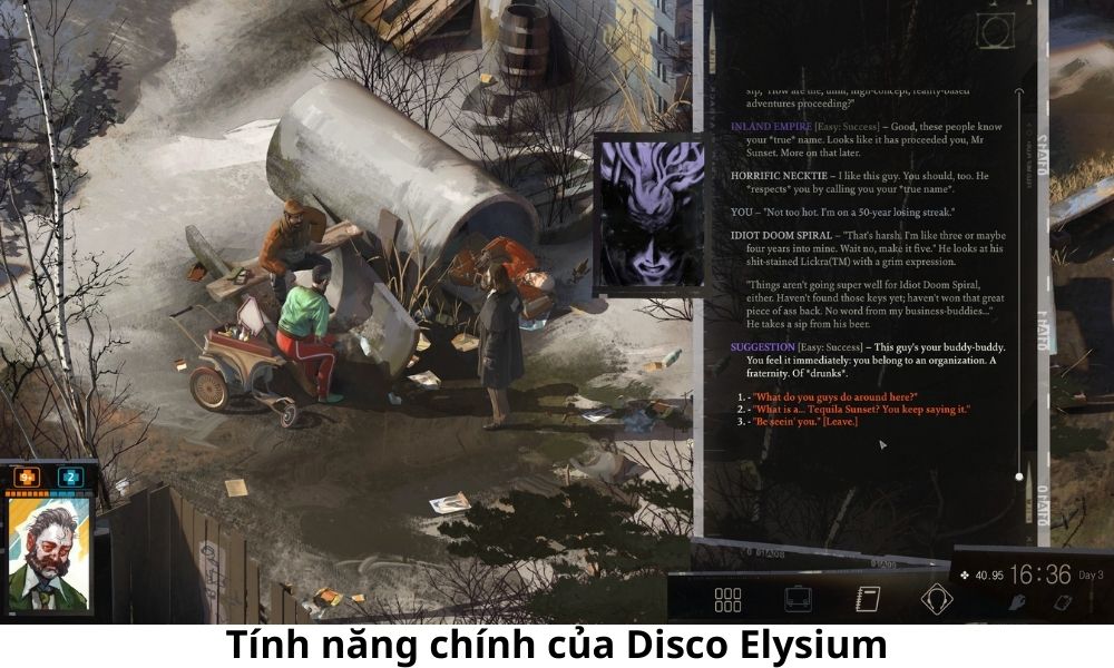 Tính năng chính của Disco Elysium